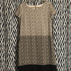 Black and white A-line dress
